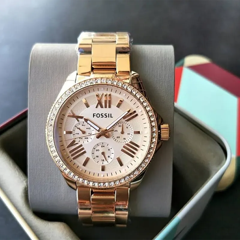 Fossil Cecile Multifunction Rose Gold Ladies Watch- AM4483